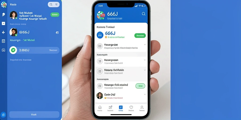 Antarmuka aplikasi 666J menampilkan fungsi cek mutasi yang jelas dan informatif.