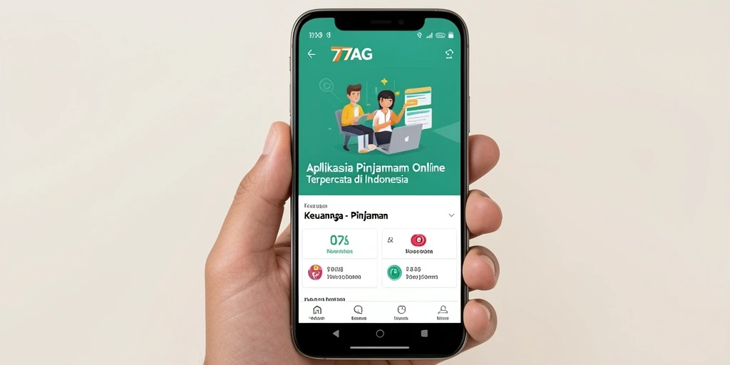 Tampilan antarmuka aplikasi Pinjaman 77AG yang intuitif dan mudah digunakan.