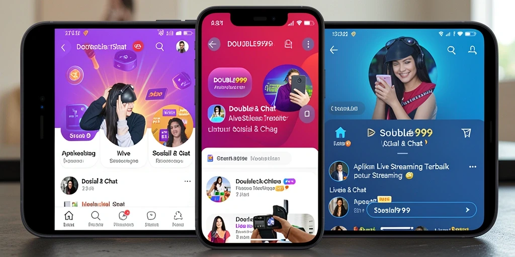 Tampilan antarmuka <strong>DOUBLE999</strong> yang menarik dengan fitur Live Streaming yang interaktif.