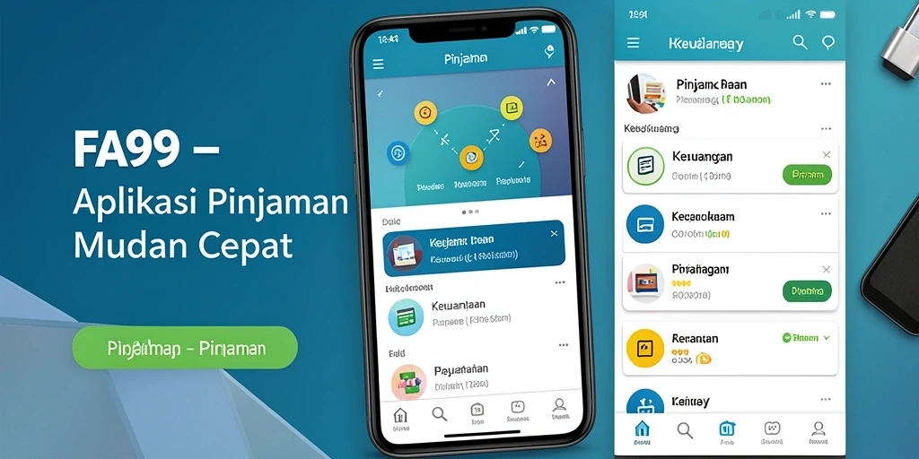 Antarmuka aplikasi FA99 yang user-friendly untuk proses pinjaman.