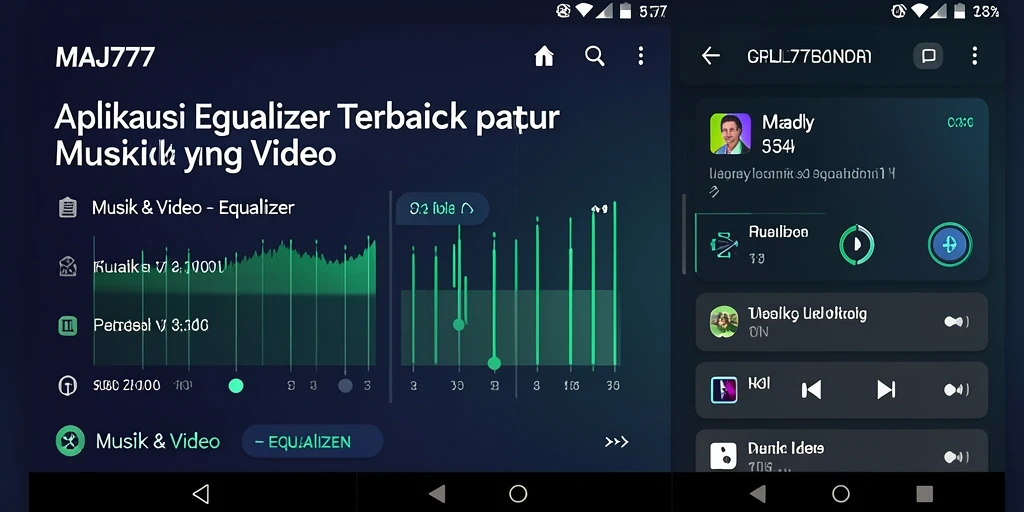 Antarmuka pengguna MAJ777 yang intuitif untuk pengaturan Equalizer.