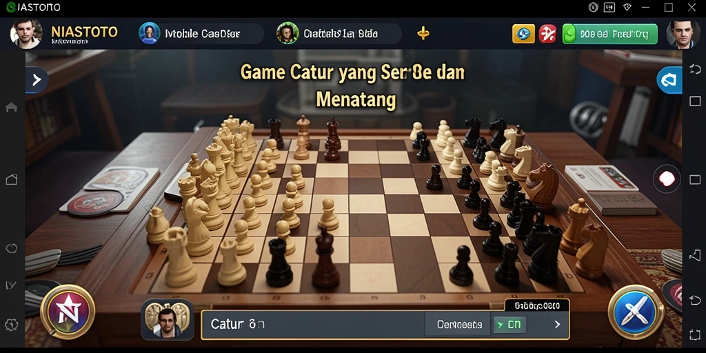 Tampilan antarmuka game catur NIASTOTO yang menarik dan intuitif.
