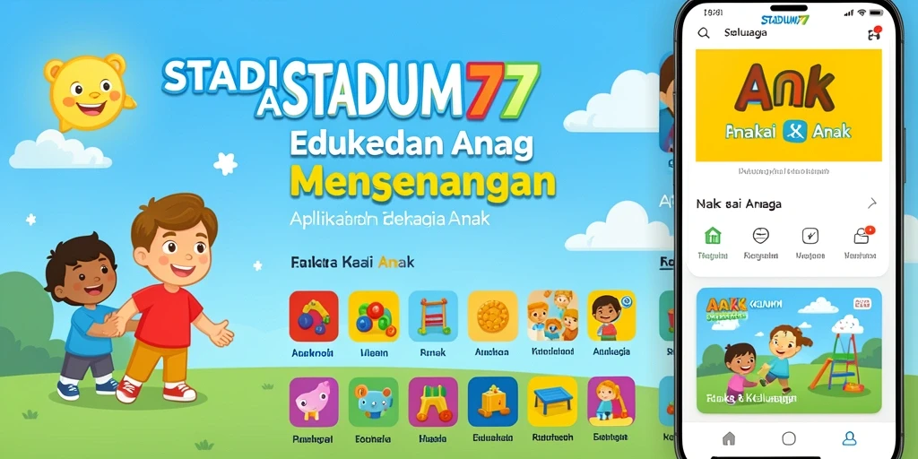 Tampilan antarmuka aplikasi Edukasi Anak yang menarik.