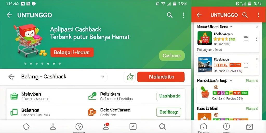 Tampilan antarmuka UNTUNGGO yang menarik dan informatif.